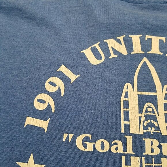 RARE Vintage Martin Marietta Space Shuttle T Shirt Size L UNITED WAY USA Tee - Picture 10 of 15